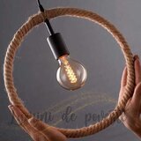 Pendul Vintage Rope Round, 1 surse de iluminare